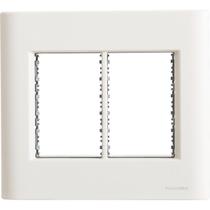 Placa 6 Postos 4x4 Tramontina Giz Branca Soft Touch com Suporte