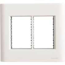 Placa 6 Postos 4x4 Tramontina Giz Branca Soft Touch Com Suporte