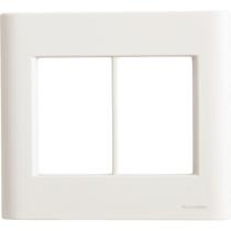 Placa 6 Postos 4x4 Tramontina Giz Branca Soft Touch Com Suporte