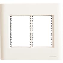 Placa 6 Postos 4x4 Tramontina Giz Branca Soft Touch Suporte