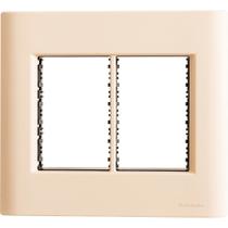 Placa 6 Postos 4x4 Tramontina Giz Nude Soft Touch com Suporte