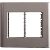 Placa 6 Postos 4x4 Tramontina Giz Onix Metalizado Suporte Tramontina