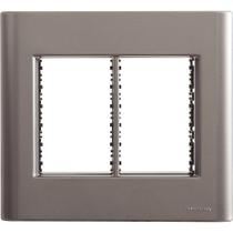 Placa 6 Postos 4x4 Tramontina Giz Onix Metalizado Suporte
