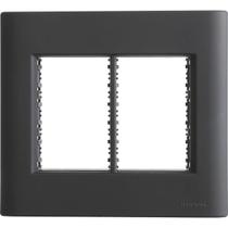 Placa 6 Postos 4x4 Tramontina Giz Preta Soft Touch com Suporte