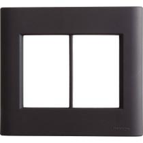 Placa 6 Postos 4x4 Tramontina Giz Preta Soft Touch Sem Suporte Tramontina