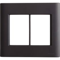 Placa 6 Postos 4x4 Tramontina Giz Preta Soft Touch sem Suporte