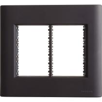 Placa 6 Postos 4x4 Tramontina Giz Preta Soft Touch Suporte