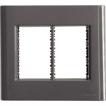 Placa 6 Postos 4x4 Tramontina Giz Titânio com Suporte Placa 6 Postos 4x4 Tramontina Giz Titânio com Suporte