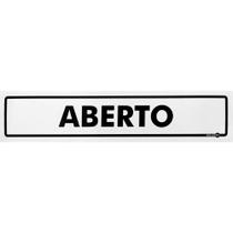 Placa Aberto 30 x 6,5 Cm PS41 Encartale