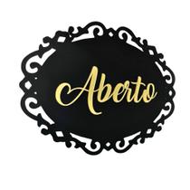 Placa Aberto Fechado Em Acrílico Com Ventosa