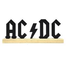 Placa ACDC Decoração Banda de Rock - Display Palavra com base