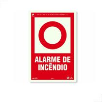 Placa Acionador Botoeira de Alarme de Incêndio 20x20
