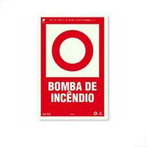 Placa Acionador Botoeira de Bomba de Incêndio 20x20