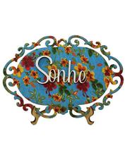 Placa Aconchego Sonhe azul claro