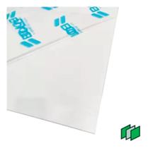 placa acrilica branco leitoso 100x50cm