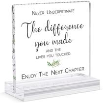Placa acrílica de presente de despedida com suporte para colega de trabalho chefe - Cituarko