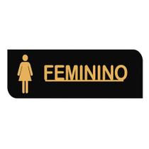 Placa Acrílica Sinalizadora de Banheiro Feminino Decorativa