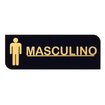 Placa Acrílica Sinalizadora de Banheiro Masculino Decorativa