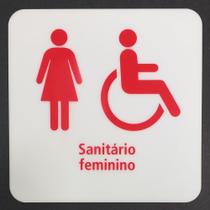 Placa Acrílica Sinalizadora Sanitário Feminina