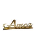 Placa Acrilico Amor Decoração Enfeite Com Base MDF Mesa Placa Acrilico Amor Decoração Enfeite Com Base MDF Mesa