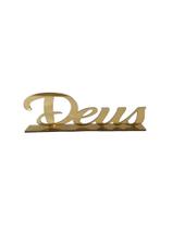 Placa Acrilico Deus Decoração Enfeite Com Base MDF Mesa