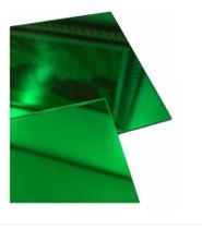Placa Acrilico Espelhado Verde 50X50 cm 2 mm De Espessura