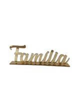 Placa Acrilico Família Decoração Enfeite Com Base MDF Mesa