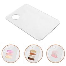 Placa Acrílico Para Maquiagem Retangular De Mão Mistura Base Corretivo