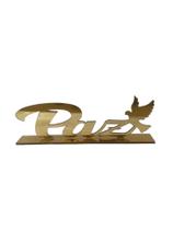 Placa Acrilico Paz Decoração Enfeite Com Base MDF Mesa Placa Acrilico Paz Decoração Enfeite Com Base MDF Mesa