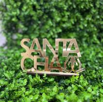 Placa Acrilico Santa Ceia Decoração Enfeite Com Base MDF Mesa