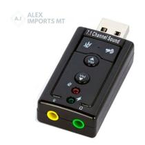 Placa Adaptador De Som Usb 7.1 Canais 3d Adaptador Audio Pc Placa Adaptador De Som Usb 7.1 Canais 3d Adaptador Audio Pc