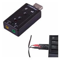Placa Adaptador De Som Usb 7.1 Canais 3d Adaptador Audio Pc