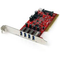 Placa adaptadora PCI SuperSpeed USB 3.0 de 4 portas StarTech