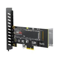 Placa Adaptadora PCIe 4.0 X1 Para SSD M.2 NVME 2280 Velocidade Total 16Gbps Para PC Desktop