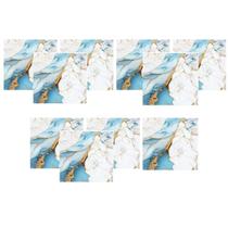 Placa Adesiva 3D Marmore Kit 10 uni Autocolante Reforma Obra Decoraçao Casa Banheiro Cozinha Ambiente Moderno