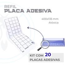 Placa Adesiva 400x135 mm Reposição Armadilha Luminosa Captura Kit 20 Placa Adesiva 400x135 mm Reposição Armadilha Luminosa Captura Kit 20