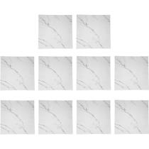 Placa Adesiva Autocolante Kit 10 Marmore Falso Papel Parede Sala Estar Quarto Banheiro Cozinha Obra Reforma Escritorio