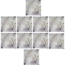 Placa Adesiva Autocolante Kit 10 Uni Papel Parede Marmore Falso Decoraçao Banheiro Cozinha Sala Casa Obra Reforma