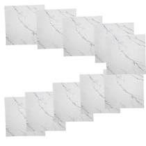 Placa Adesiva Autocolante Marmore Falso kit 10 Uni Papel Parede Sala Cozinha Decoraçao Ambiente Obra Reforma