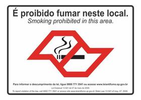 Placa adesiva ''é proibido fumar neste local'' - sp