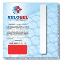Placa Adesiva Em Gel De Silicone Tratamento Cicatriz 50cmx3cm ( 1 Fita 35cm + 1 Fita 15cm )- Kelogel