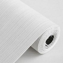 Placa Adesiva Flexível 3D Canelado Médio Branco Revestimento Decorativo Parede 60x300cm
