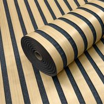 Placa Adesiva Flexível para Parede Painel Ripado Freijó Natural 58x300cm Placa Adesiva Flexível para Parede Painel Ripado Freijó Natural 58x300cm