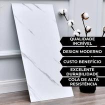 Placa Adesiva Mármore 3D Auto Colante Parede Cozinha e Banheiro 60x30cm LUMIVILLE