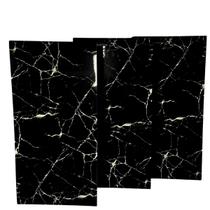 Placa Adesiva Mármore 3D Auto Colante Parede Cozinha e Banheiro PRETO 60x30cm LUMIVILLE Placa Adesiva Mármore 3D Auto Colante Parede Cozinha e Banheiro PRETO 60x30cm LUMIVILLE