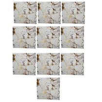 Placa Adesiva Marmore 3D Kit 10 uni Autocolante Obra Reforma Moderno Casa Cozinha Banheiro Quarto Sala Ambiente