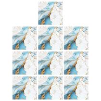 Placa Adesiva Marmore 3D Kit 10 uni Autocolante Papel de Parede Obra Reforma Ambiente Moderno Casa Cozinha Banheiro