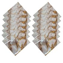 Placa Adesiva Marmore 3D Kit 10 uni Obra Reforma Casa Cozinha Banheiro Ambiente Papel de Parede Autocolante Moderno