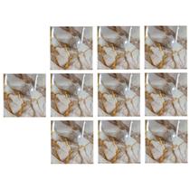 Placa Adesiva Marmore 3D Kit 10 uni Papel de Parede Autocolante Obra Reforma Casa Cozinha Banheiro Ambiente Moderno