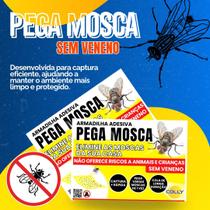 Placa Adesiva para Moscas Alta Aderência Controle e Captura de Moscas Colly Kit 4un Placa Adesiva para Moscas Alta Aderência Controle e Captura de Moscas Colly Kit 4un